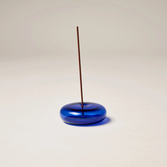 Glass Vessel Incense Holder - COBALT - GENTLE HABITS