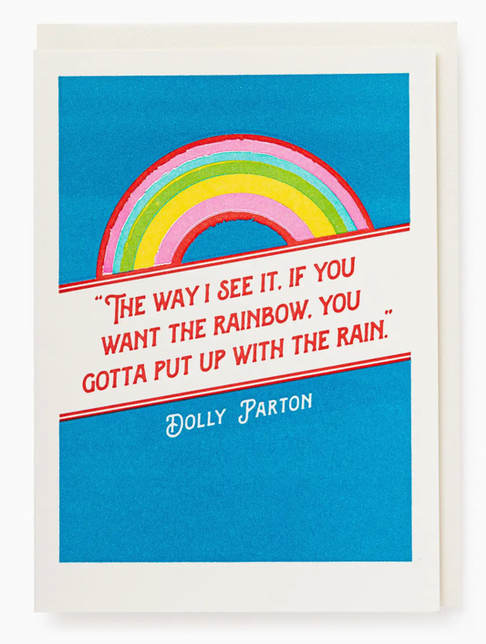 Dolly Parton Rainbow card