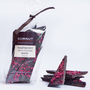 GUMNUT CHOCOLATE - Dark Chocolate Raspberry Bark